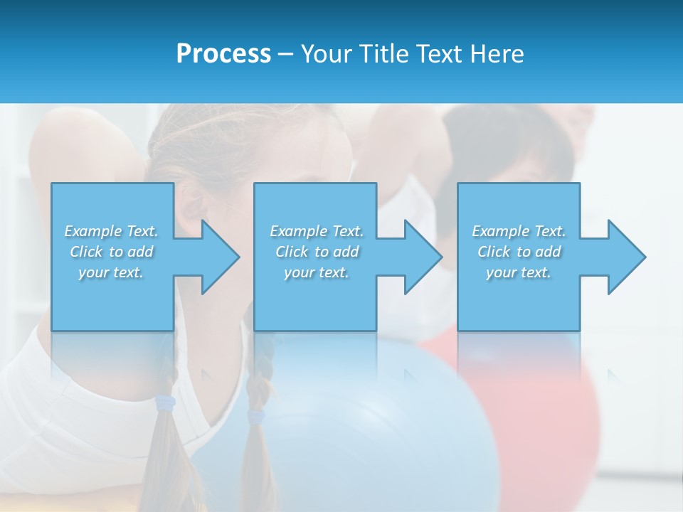 A Young Girl And Boy Doing Exercises On Exercise Balls PowerPoint Template