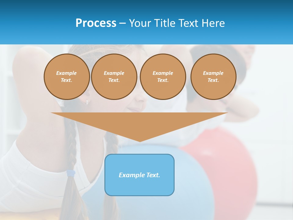 A Young Girl And Boy Doing Exercises On Exercise Balls PowerPoint Template
