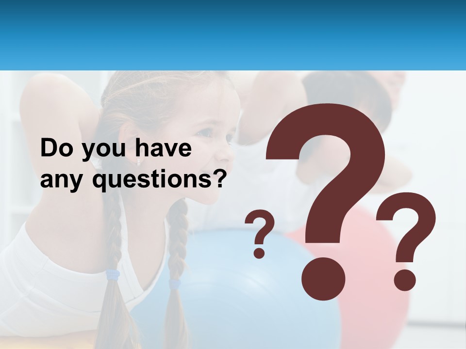 A Young Girl And Boy Doing Exercises On Exercise Balls PowerPoint Template