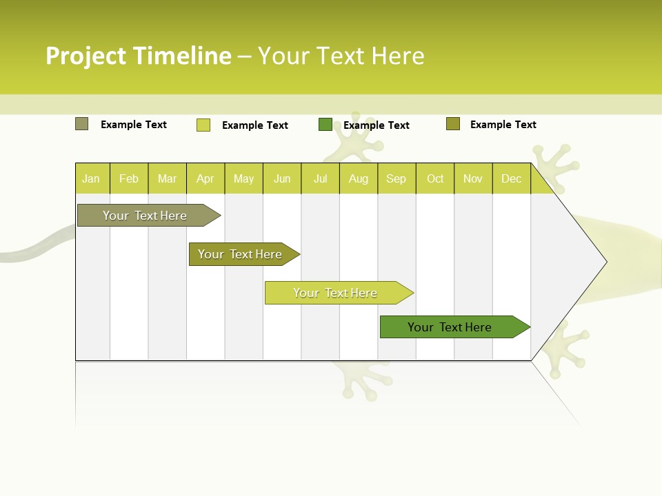 A Green Geckoon On A White Background PowerPoint Template
