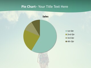 A Woman Standing In A Field With A Blue Sky In The Background PowerPoint Template