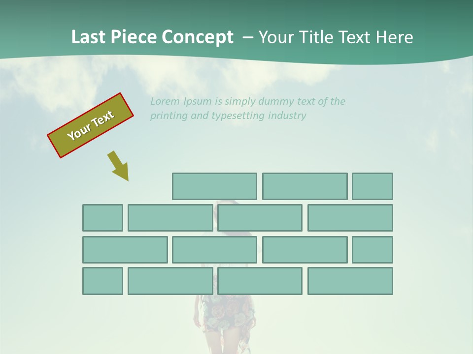 A Woman Standing In A Field With A Blue Sky In The Background PowerPoint Template