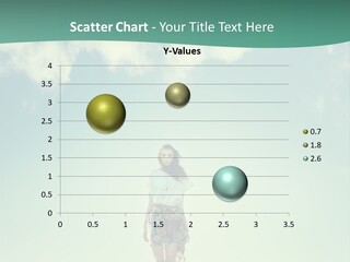 A Woman Standing In A Field With A Blue Sky In The Background PowerPoint Template