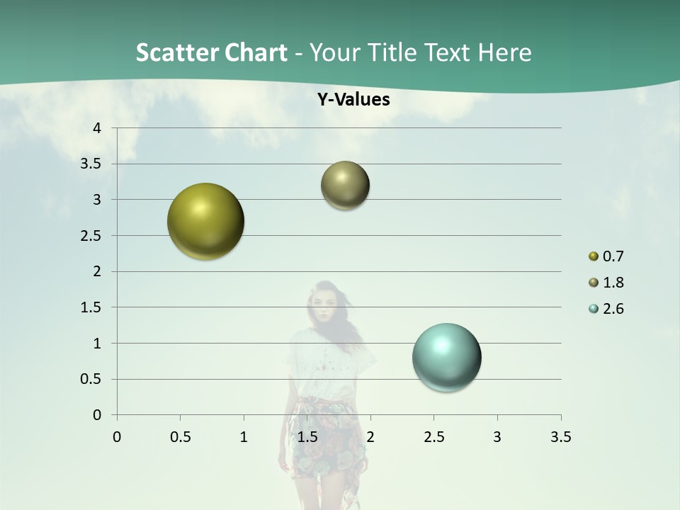 A Woman Standing In A Field With A Blue Sky In The Background PowerPoint Template