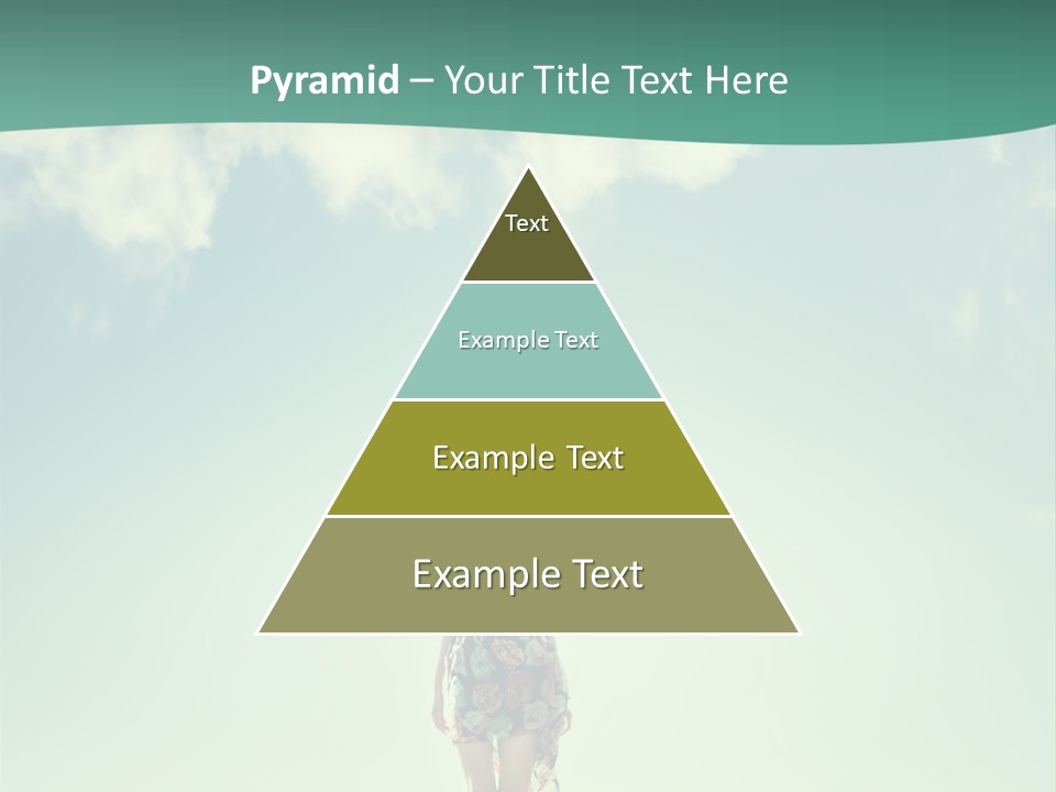 A Woman Standing In A Field With A Blue Sky In The Background PowerPoint Template