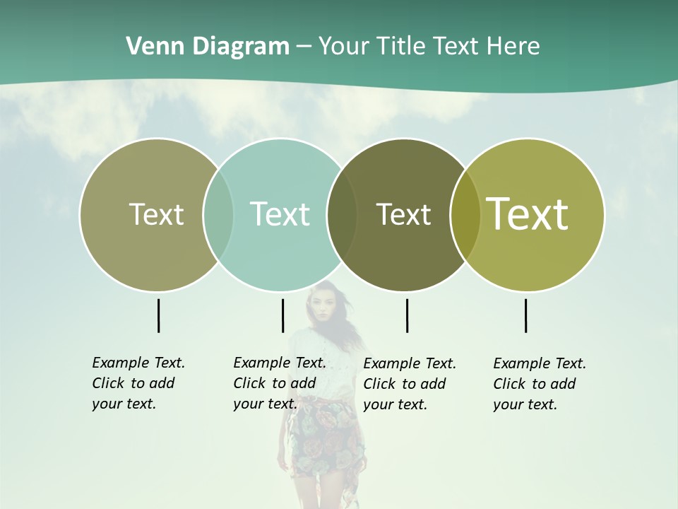 A Woman Standing In A Field With A Blue Sky In The Background PowerPoint Template