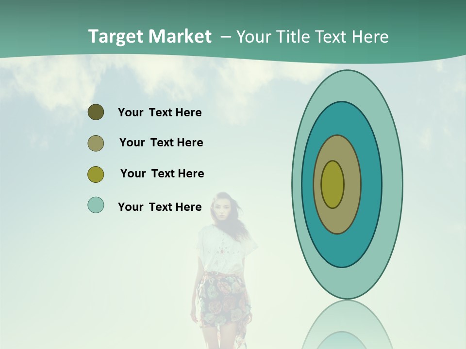 A Woman Standing In A Field With A Blue Sky In The Background PowerPoint Template