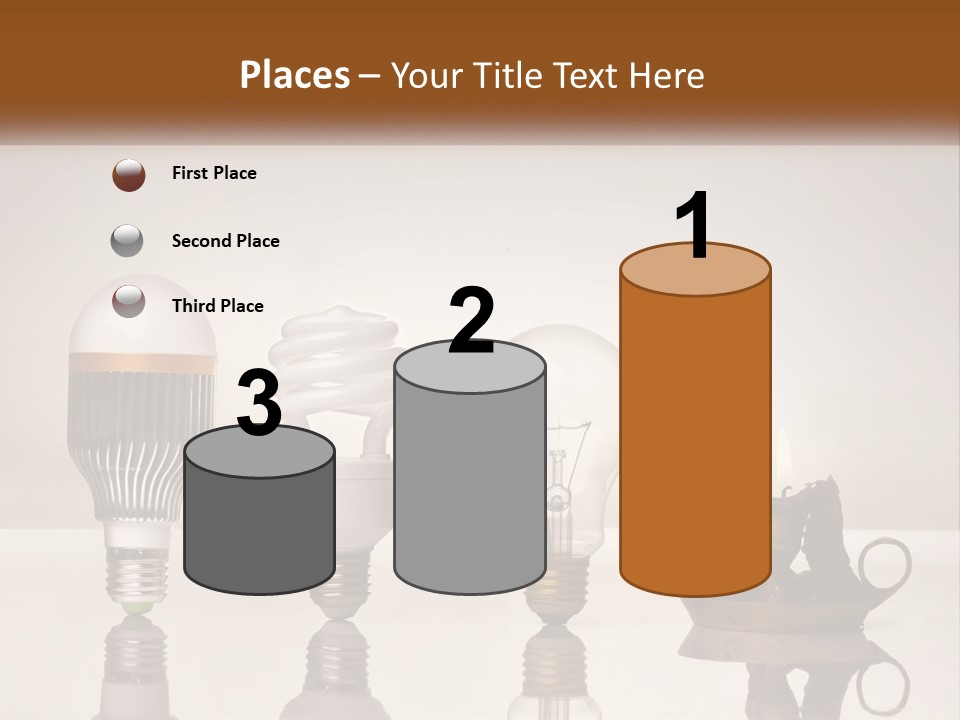 A Group Of Light Bulbs Sitting On Top Of A Table PowerPoint Template