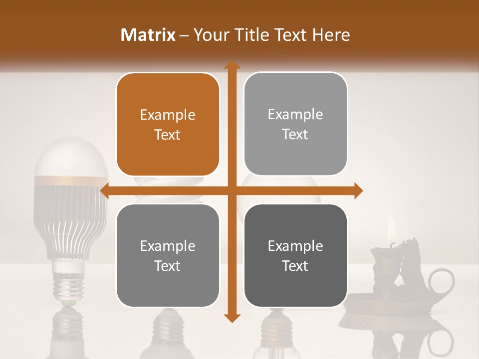 A Group Of Light Bulbs Sitting On Top Of A Table PowerPoint Template