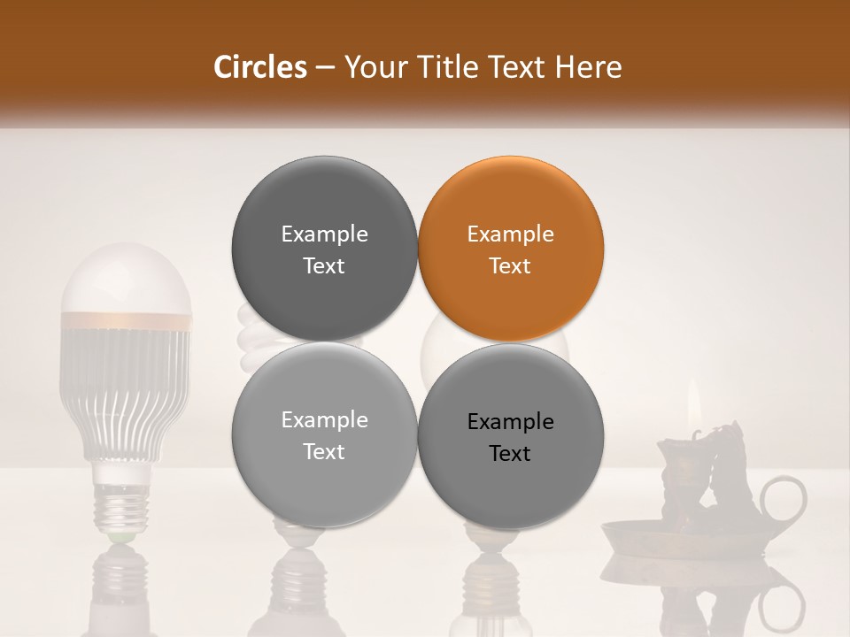 A Group Of Light Bulbs Sitting On Top Of A Table PowerPoint Template