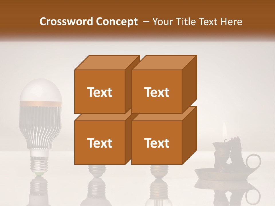 A Group Of Light Bulbs Sitting On Top Of A Table PowerPoint Template