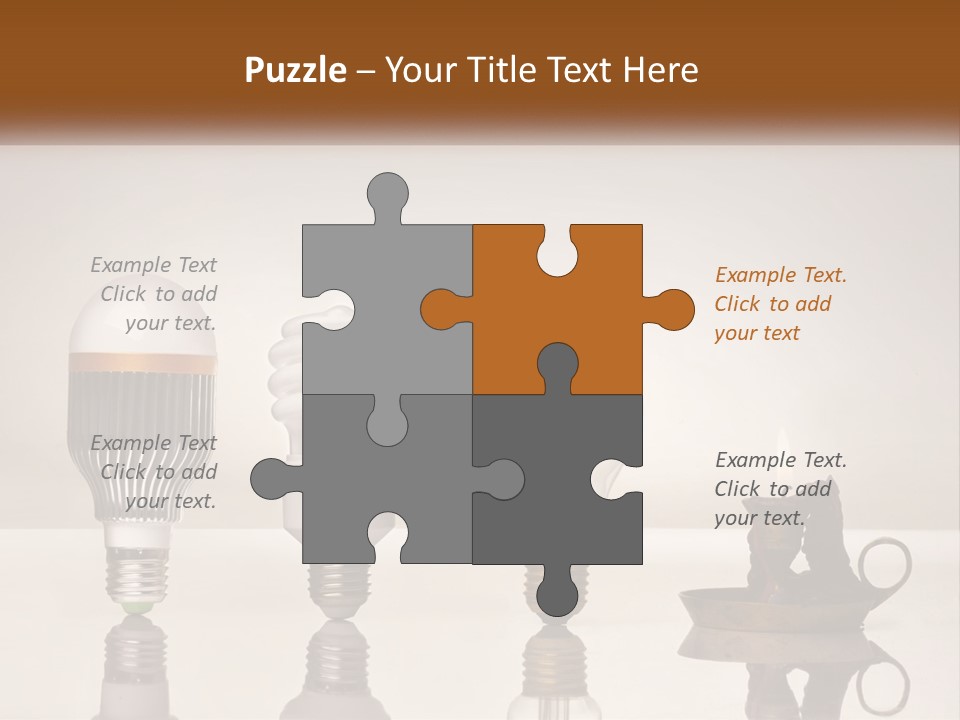 A Group Of Light Bulbs Sitting On Top Of A Table PowerPoint Template