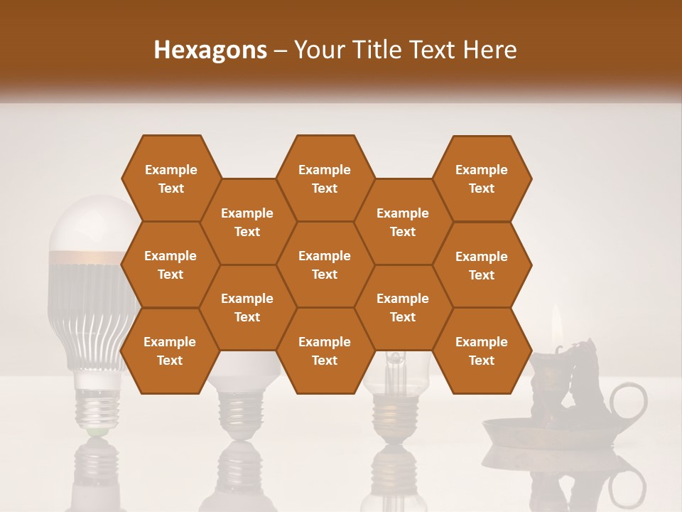 A Group Of Light Bulbs Sitting On Top Of A Table PowerPoint Template