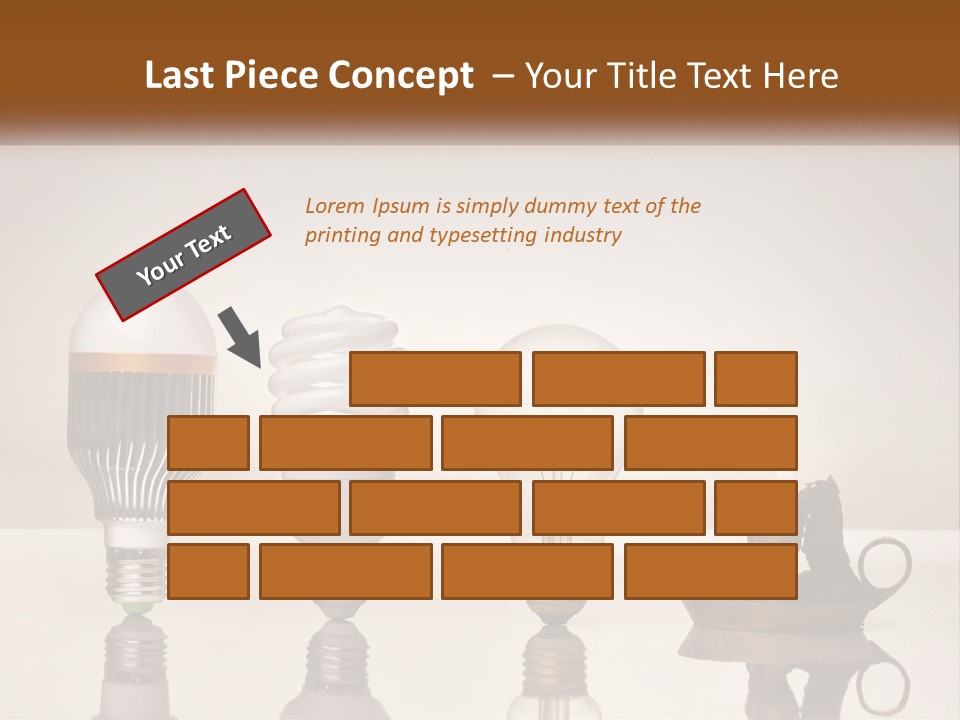 A Group Of Light Bulbs Sitting On Top Of A Table PowerPoint Template