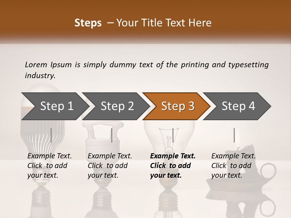 A Group Of Light Bulbs Sitting On Top Of A Table PowerPoint Template