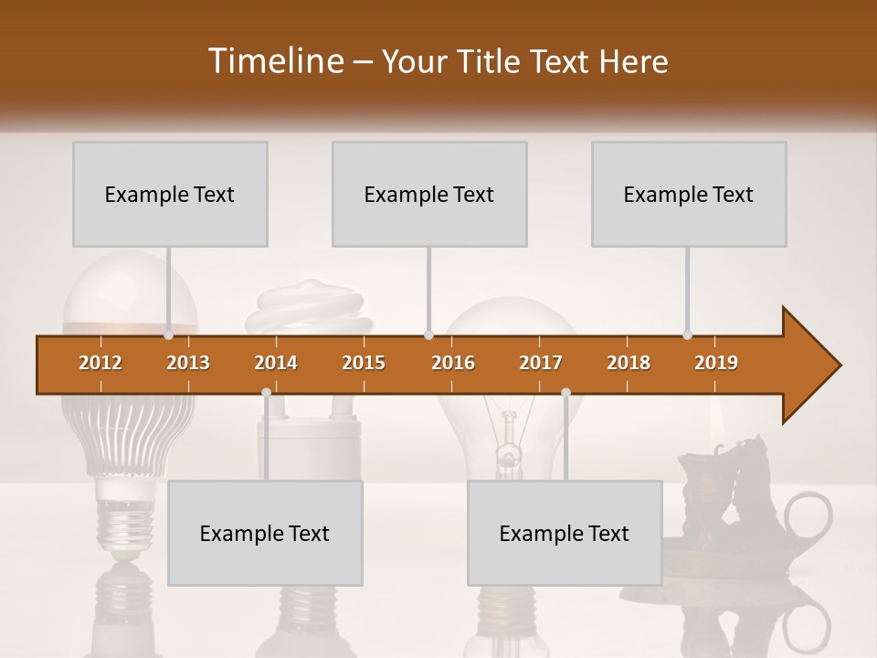A Group Of Light Bulbs Sitting On Top Of A Table PowerPoint Template