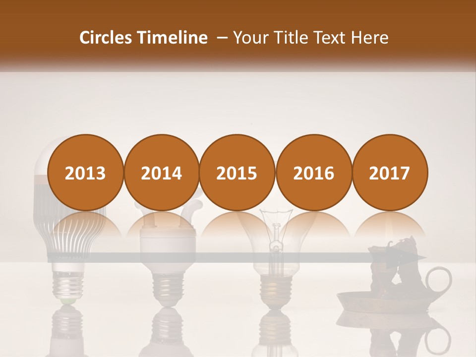 A Group Of Light Bulbs Sitting On Top Of A Table PowerPoint Template