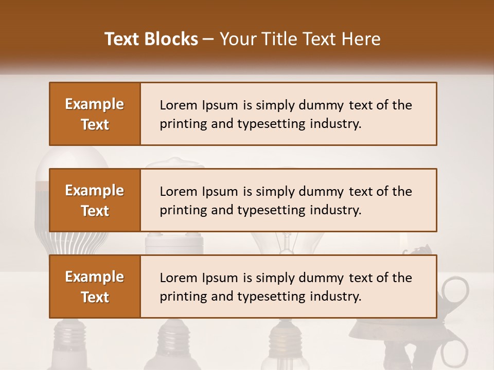 A Group Of Light Bulbs Sitting On Top Of A Table PowerPoint Template