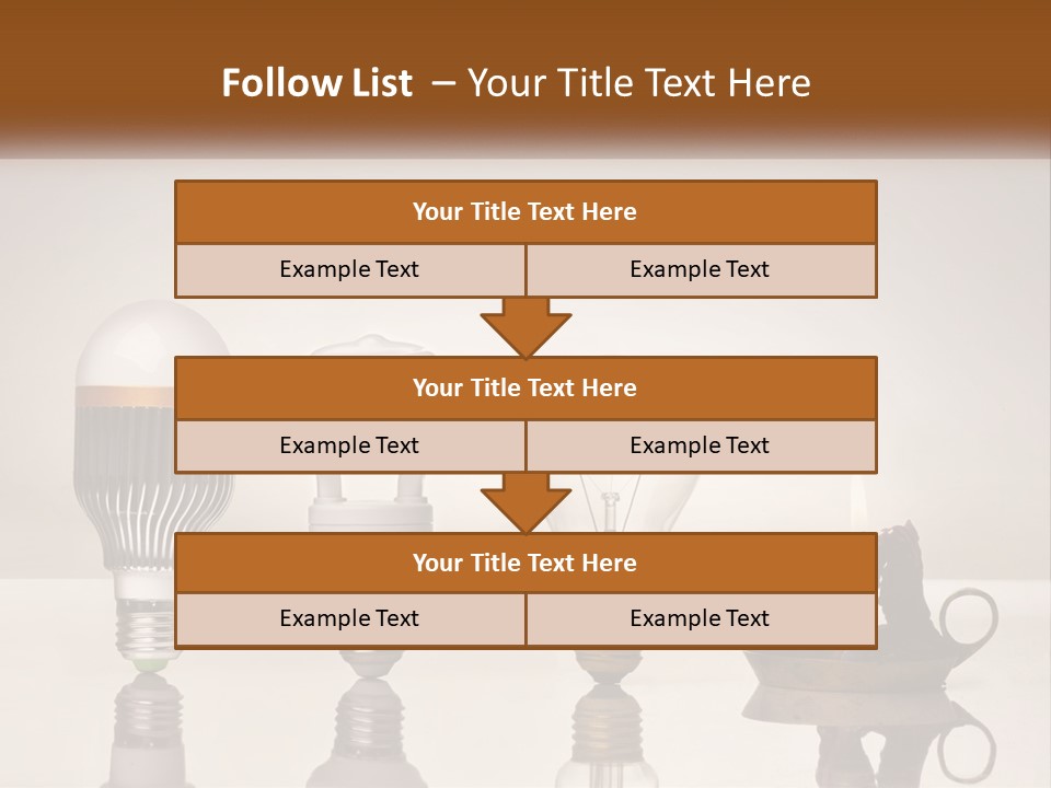 A Group Of Light Bulbs Sitting On Top Of A Table PowerPoint Template