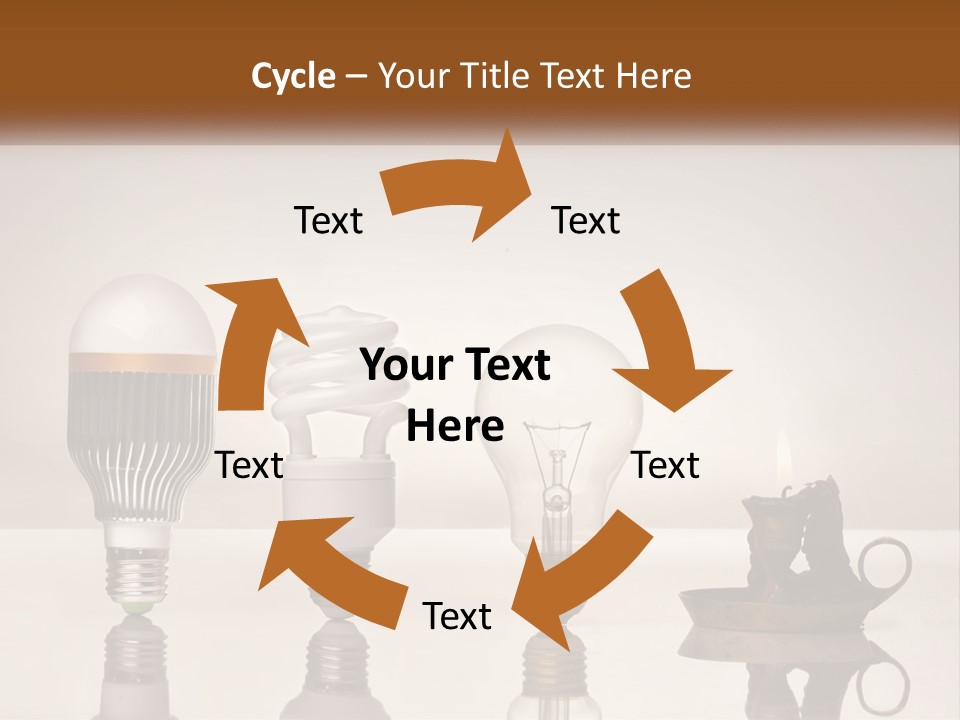 A Group Of Light Bulbs Sitting On Top Of A Table PowerPoint Template