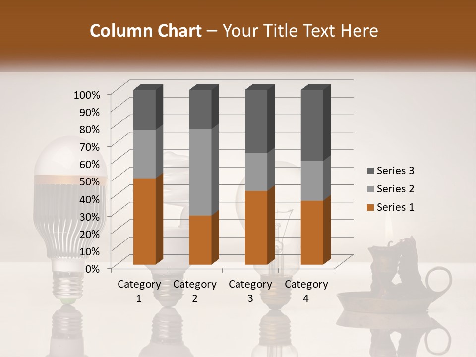 A Group Of Light Bulbs Sitting On Top Of A Table PowerPoint Template