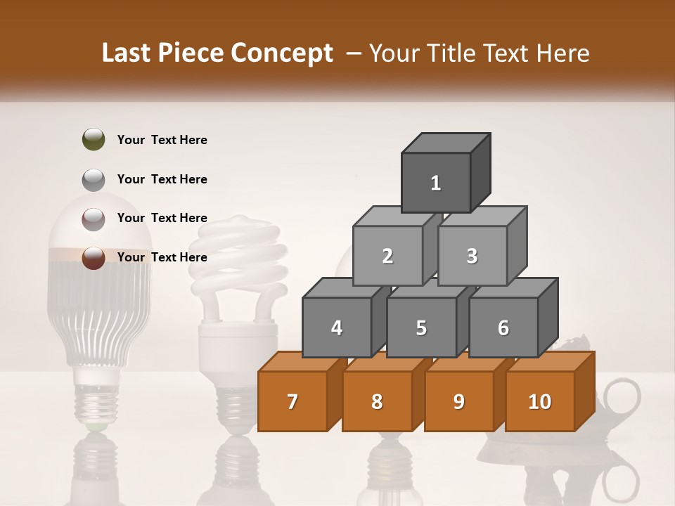 A Group Of Light Bulbs Sitting On Top Of A Table PowerPoint Template
