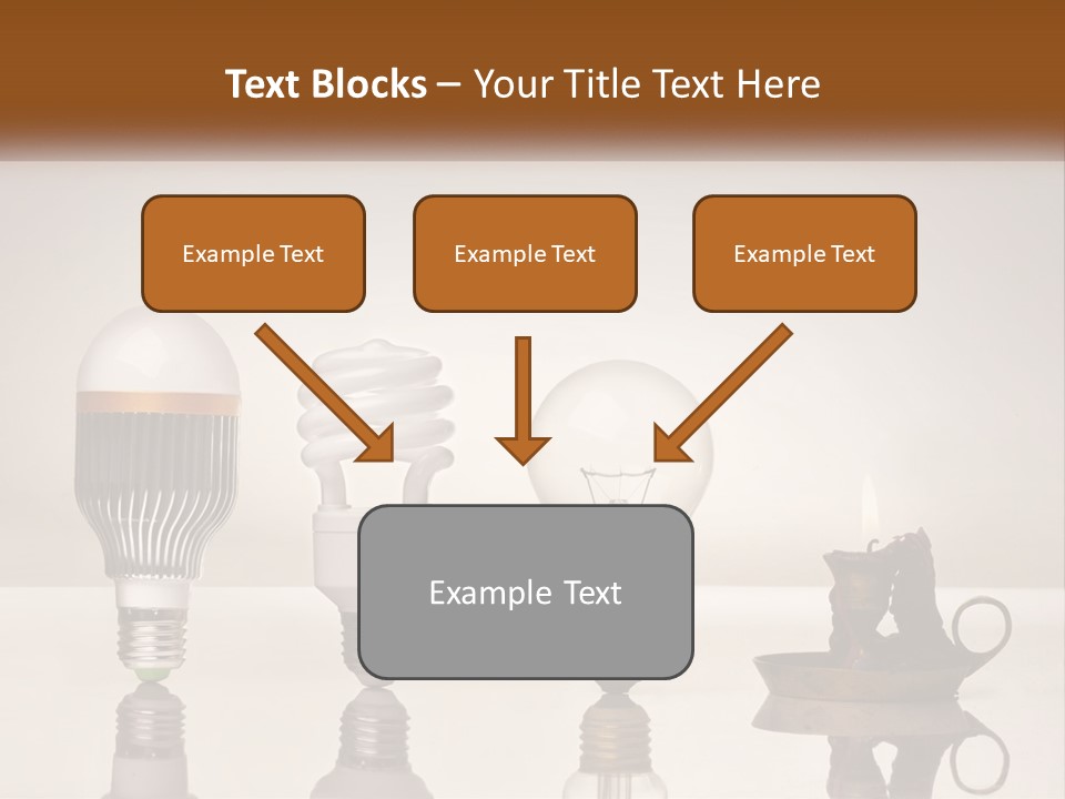A Group Of Light Bulbs Sitting On Top Of A Table PowerPoint Template