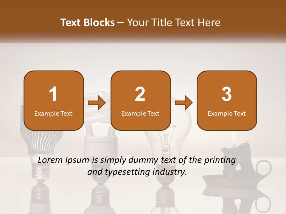 A Group Of Light Bulbs Sitting On Top Of A Table PowerPoint Template