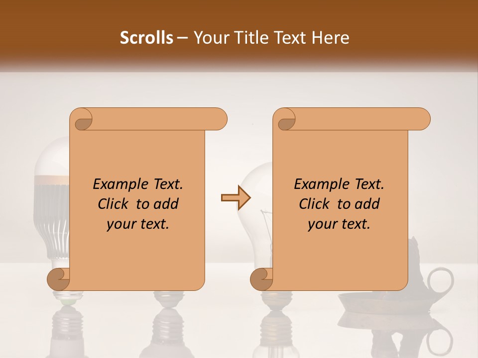 A Group Of Light Bulbs Sitting On Top Of A Table PowerPoint Template