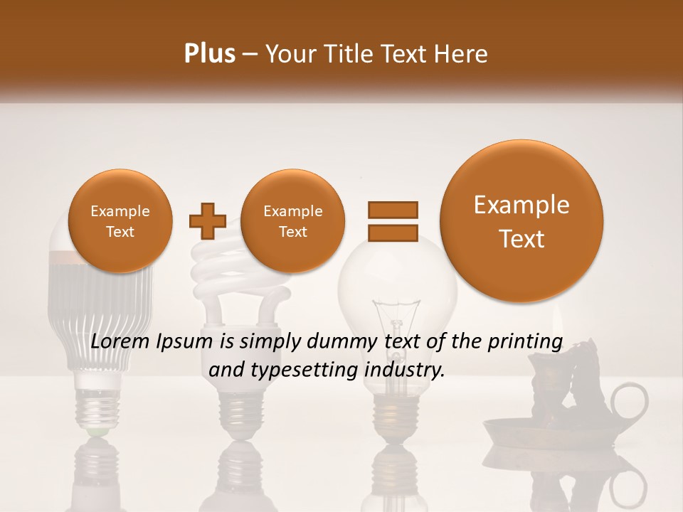 A Group Of Light Bulbs Sitting On Top Of A Table PowerPoint Template