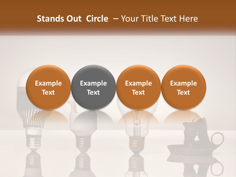 A Group Of Light Bulbs Sitting On Top Of A Table PowerPoint Template