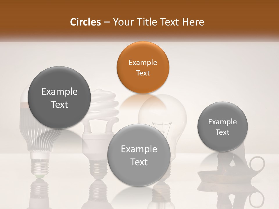 A Group Of Light Bulbs Sitting On Top Of A Table PowerPoint Template