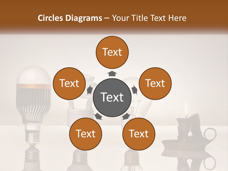 A Group Of Light Bulbs Sitting On Top Of A Table PowerPoint Template
