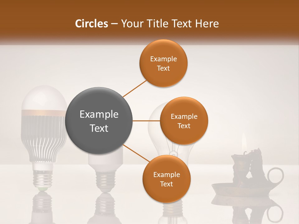A Group Of Light Bulbs Sitting On Top Of A Table PowerPoint Template