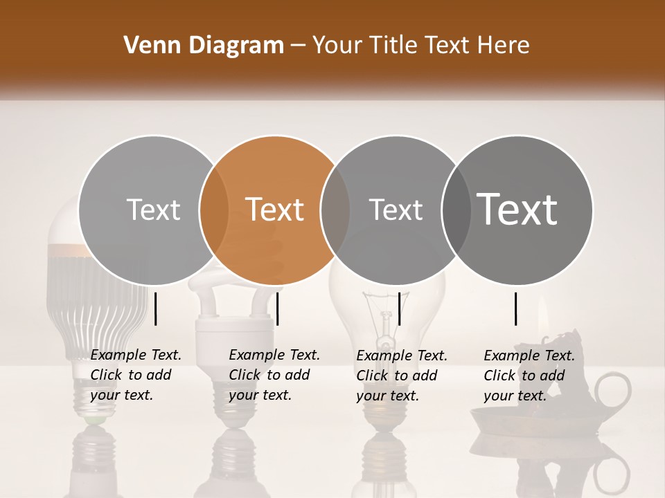 A Group Of Light Bulbs Sitting On Top Of A Table PowerPoint Template