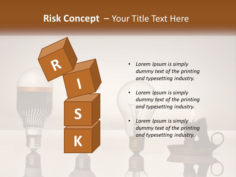 A Group Of Light Bulbs Sitting On Top Of A Table PowerPoint Template