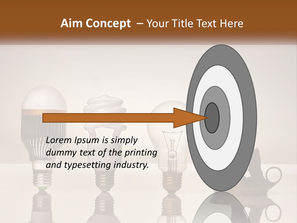 A Group Of Light Bulbs Sitting On Top Of A Table PowerPoint Template