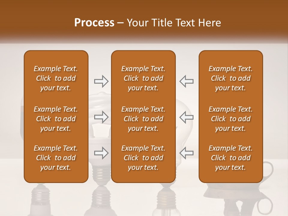 A Group Of Light Bulbs Sitting On Top Of A Table PowerPoint Template