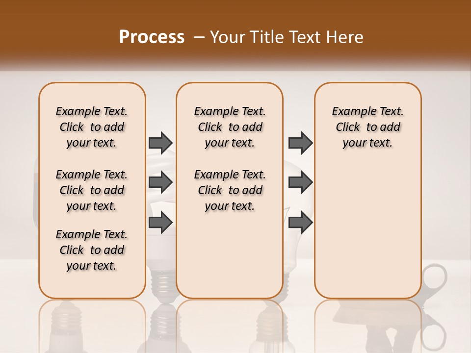 A Group Of Light Bulbs Sitting On Top Of A Table PowerPoint Template