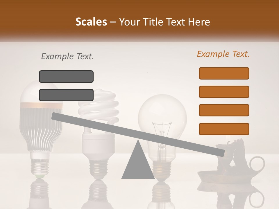 A Group Of Light Bulbs Sitting On Top Of A Table PowerPoint Template