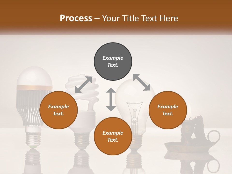 A Group Of Light Bulbs Sitting On Top Of A Table PowerPoint Template