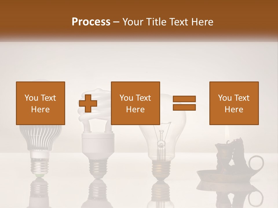 A Group Of Light Bulbs Sitting On Top Of A Table PowerPoint Template