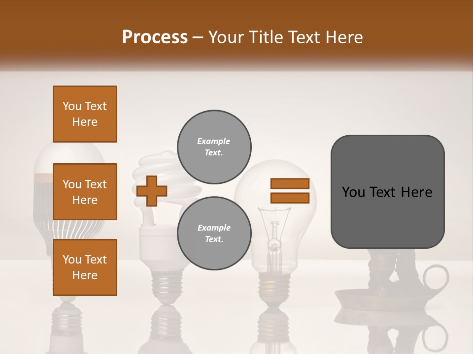 A Group Of Light Bulbs Sitting On Top Of A Table PowerPoint Template