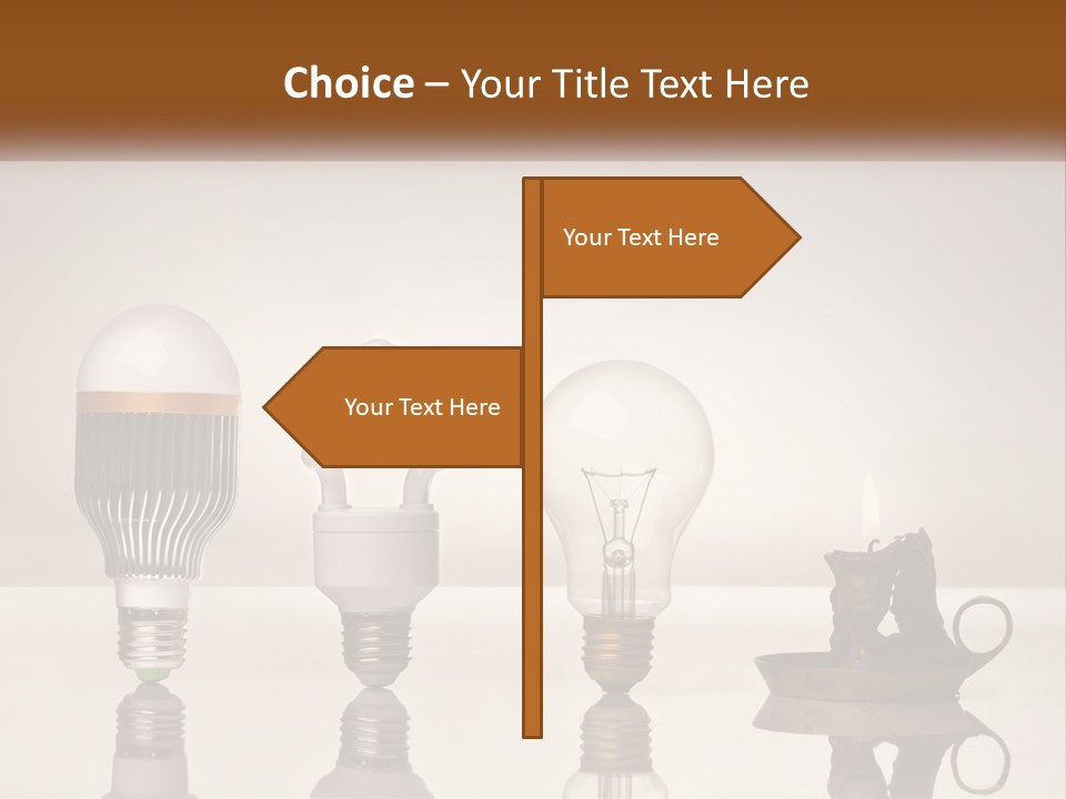 A Group Of Light Bulbs Sitting On Top Of A Table PowerPoint Template