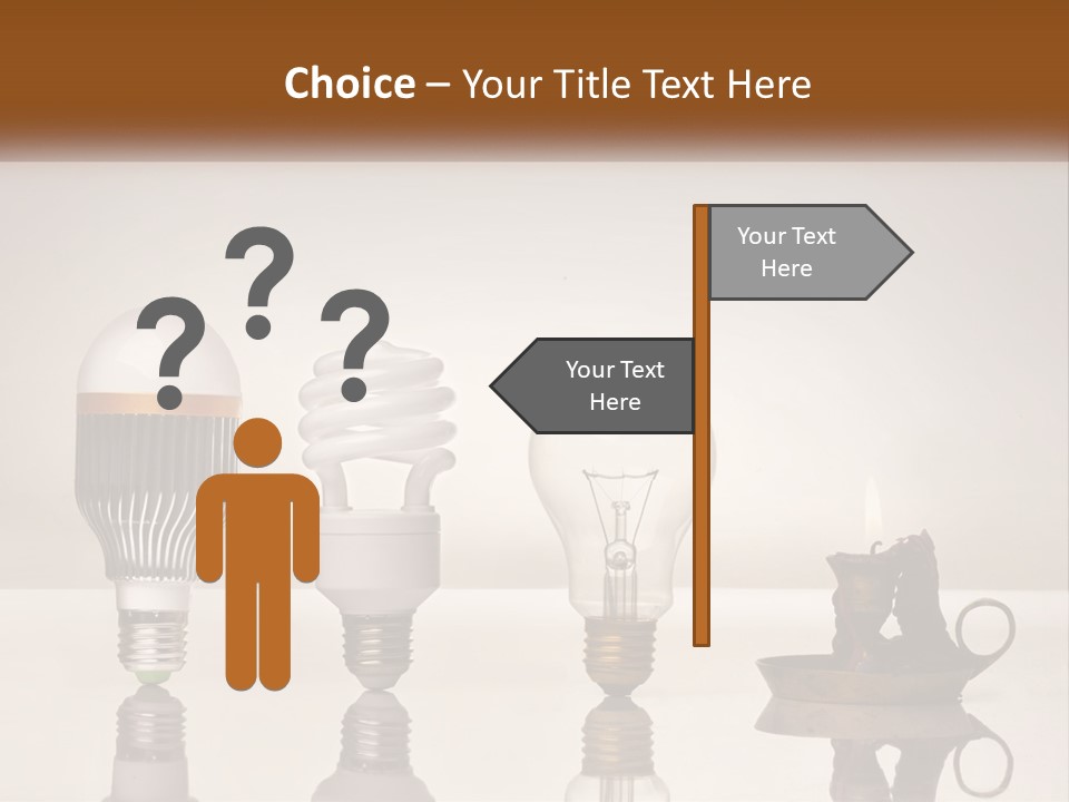 A Group Of Light Bulbs Sitting On Top Of A Table PowerPoint Template