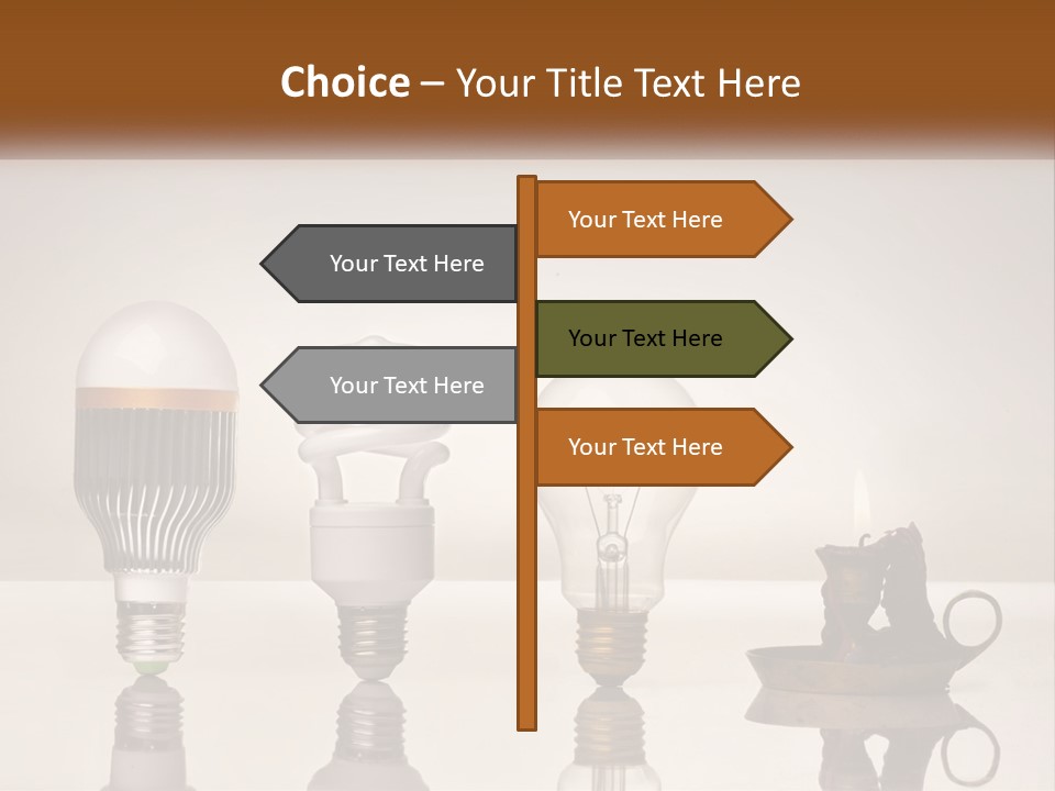 A Group Of Light Bulbs Sitting On Top Of A Table PowerPoint Template