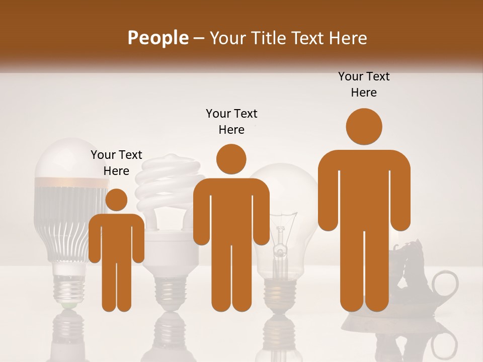 A Group Of Light Bulbs Sitting On Top Of A Table PowerPoint Template