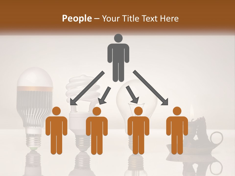 A Group Of Light Bulbs Sitting On Top Of A Table PowerPoint Template