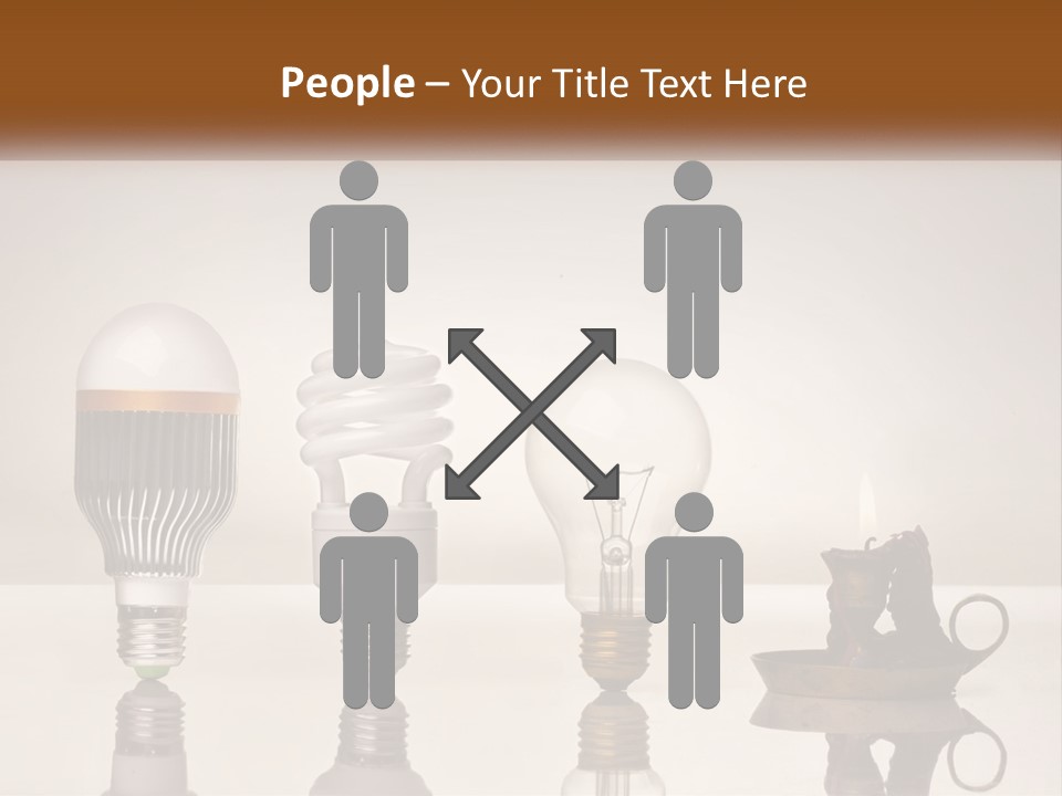 A Group Of Light Bulbs Sitting On Top Of A Table PowerPoint Template
