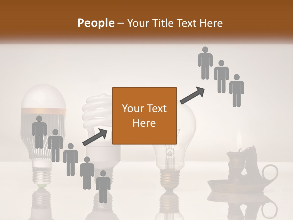A Group Of Light Bulbs Sitting On Top Of A Table PowerPoint Template